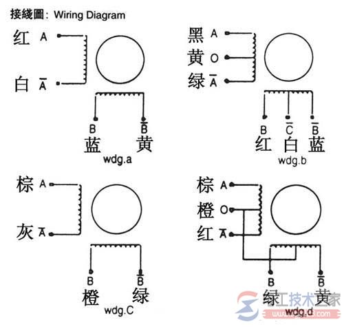 步進電機電機接線圖全集